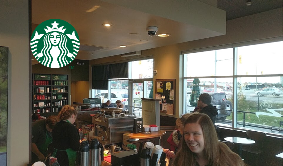A photo of the interior of Starbucks Carleton Place