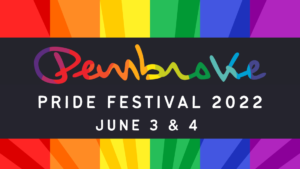 A Pembroke Pride graphic banner